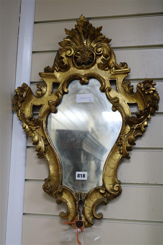 A pair of gilt framed mirrors W.43cm